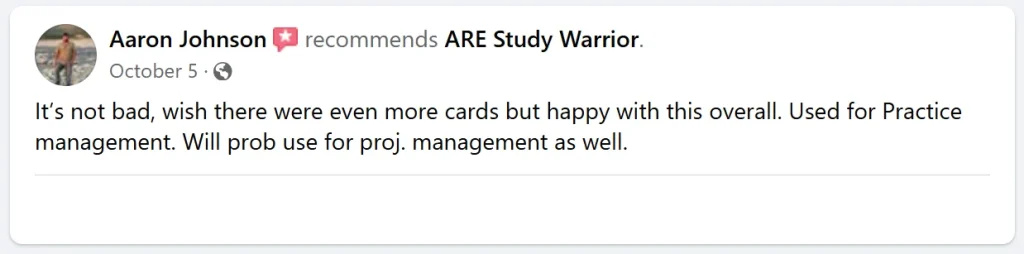 ARE Study Warrior Reviews