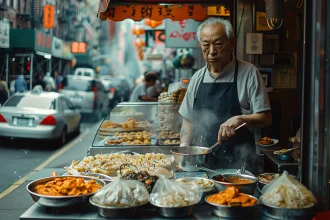 chinatown hawker leftovers consumption